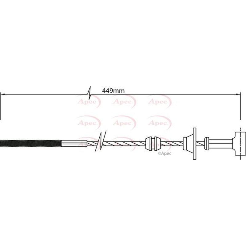 Apec Handbrake Cable Front CAB1463