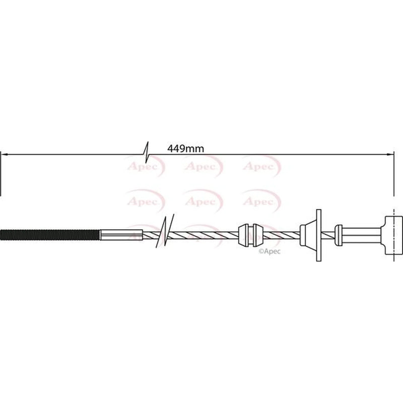 Apec Handbrake Cable Front CAB1463