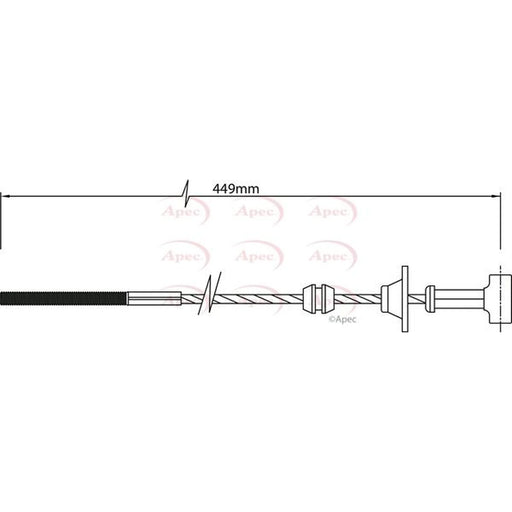 Apec Handbrake Cable Front CAB1463