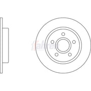 Fahren 2 x Solid Rear Brake Discs FBD6705
