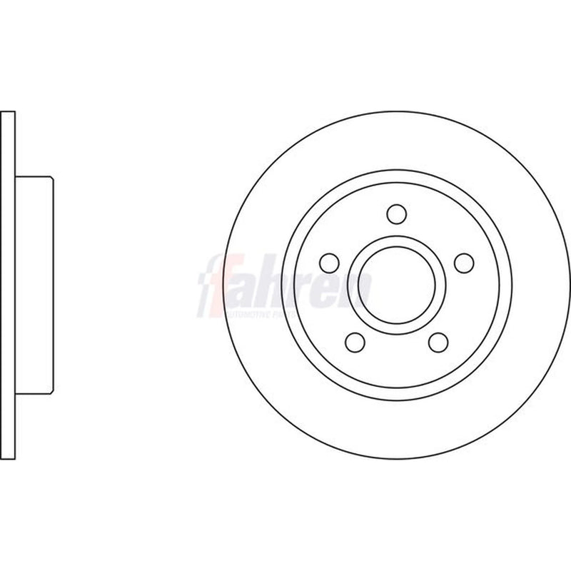 Fahren 2 x Solid Rear Brake Discs FBD6705