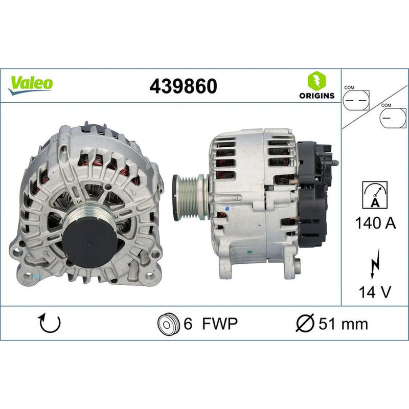Valeo Car Alternator 12V 439860