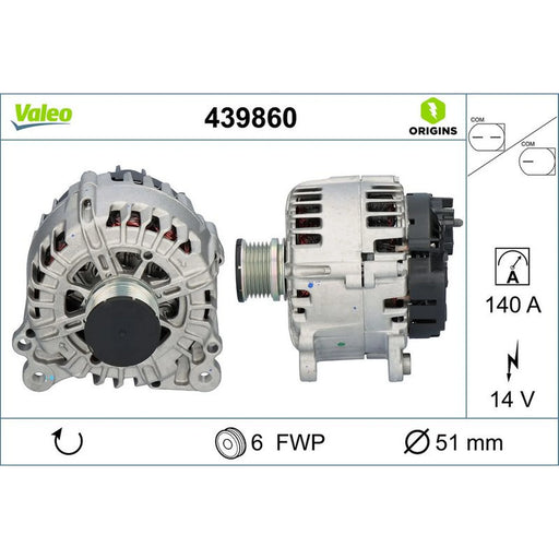 Valeo Car Alternator 12V 439860