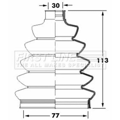 First Line Drive Shaft Bellow Kit Front Right Thermoplast FCB6069