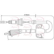 Apec Handbrake Cable Right Rear CAB1513
