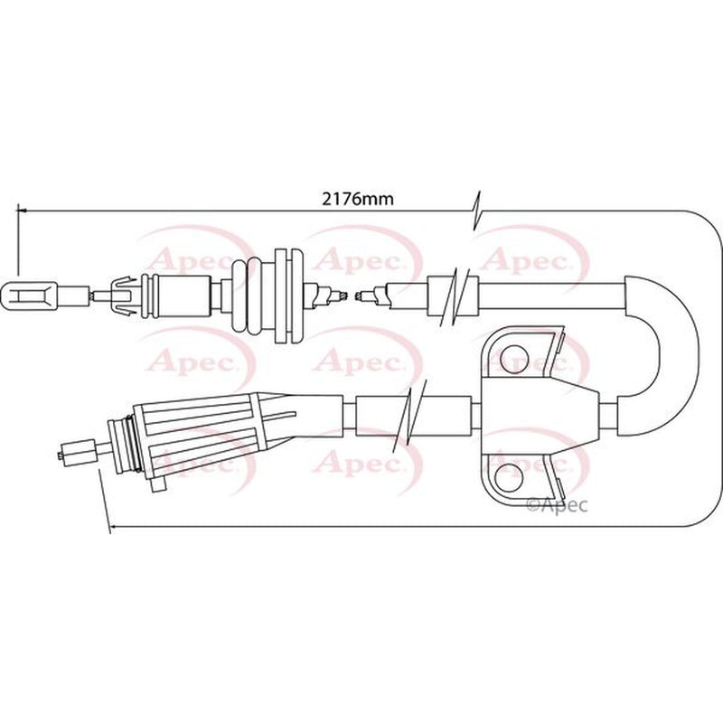 Apec Handbrake Cable Right Rear CAB1513