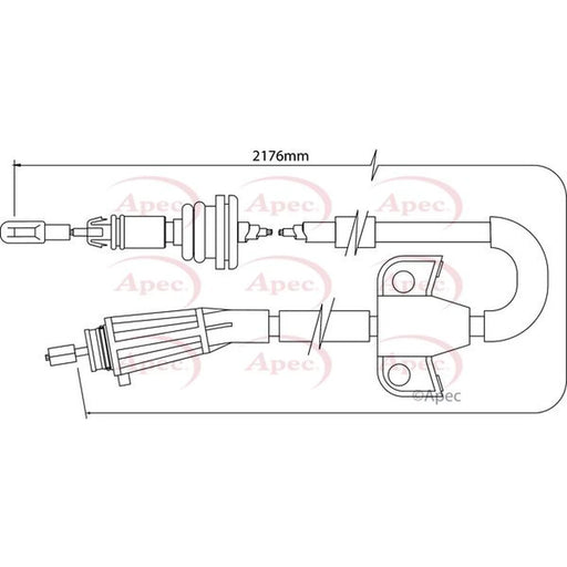 Apec Handbrake Cable Right Rear CAB1513