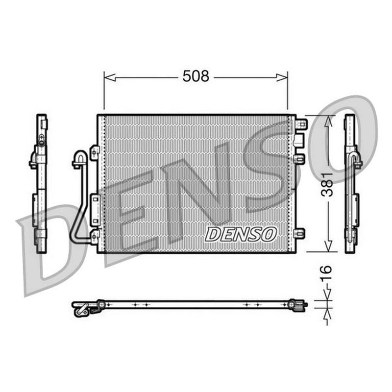 Denso Air Conditioning Condenser DCN37001