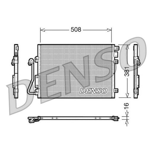 Denso Air Conditioning Condenser DCN37001