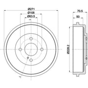 Mintex Brake Drum Assembly Rear MBD406