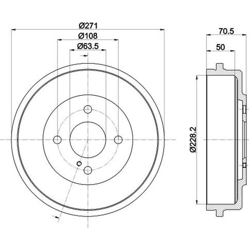 Mintex Brake Drum Assembly Rear MBD406