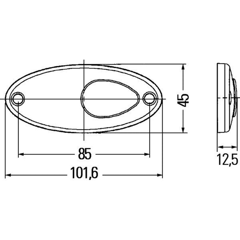 Hella Side Marker Light Wide High 2PS 964 295-051
