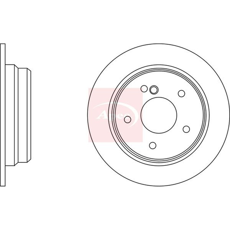 Apec 2 x Solid Rear Brake Discs DSK3633