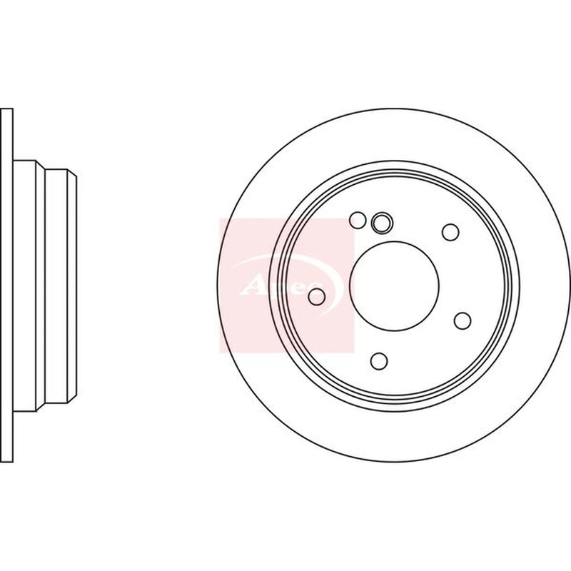 Apec 2 x Solid Rear Brake Discs DSK3633