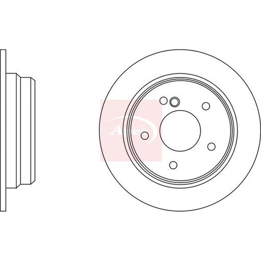 Apec 2 x Solid Rear Brake Discs DSK626