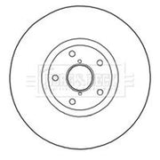 Borg & Beck 2 x Vented Front Brake Discs BBD5833S
