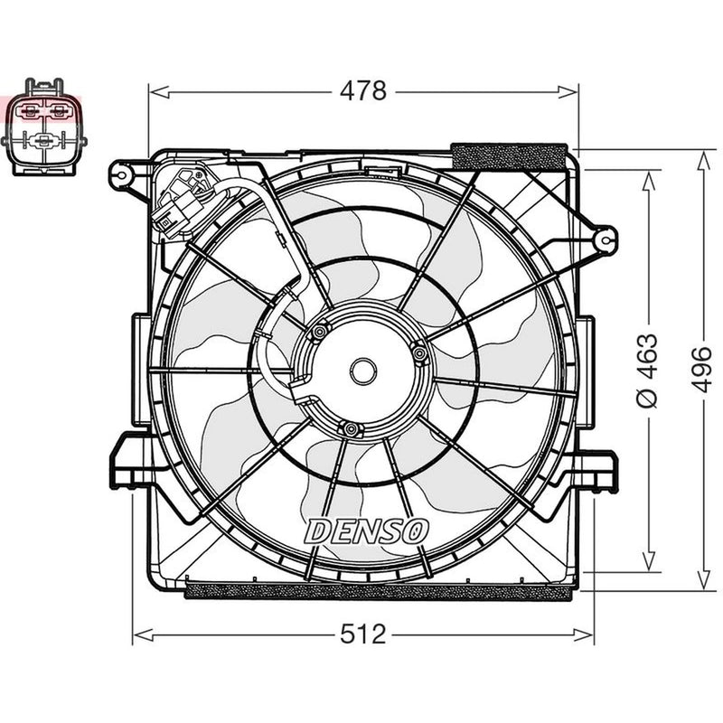 Denso Engine Cooling Fan DER43000