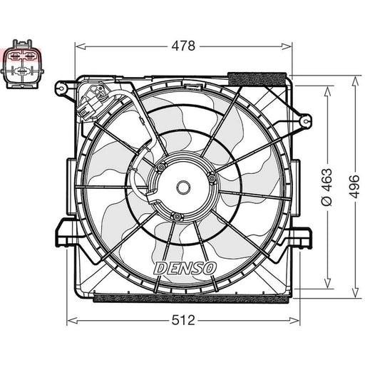 Denso Engine Cooling Fan DER43000