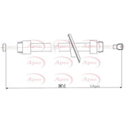 Apec Handbrake Cable Front CAB1088