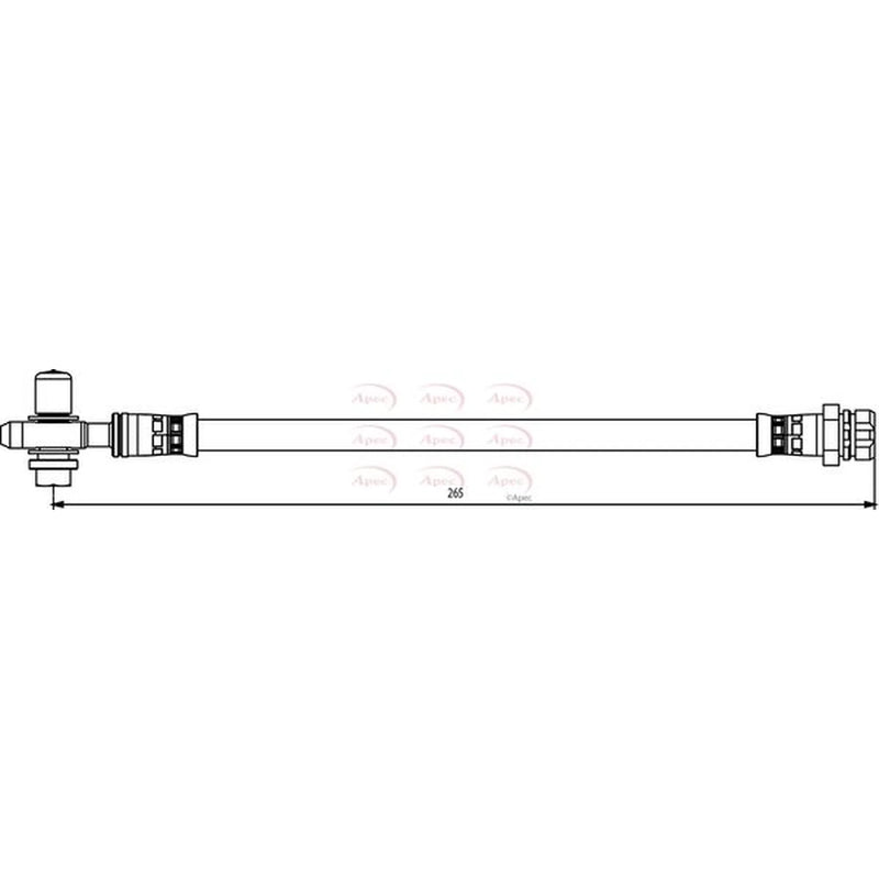 Apec Brake Hydraulic Hose Line Rear Right HOS3865
