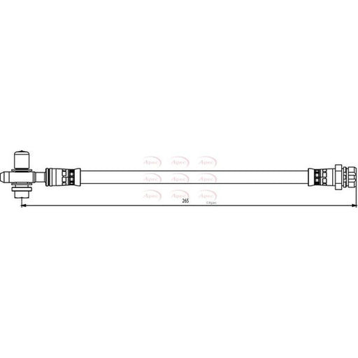 Apec Brake Hydraulic Hose Line Rear Right HOS3865