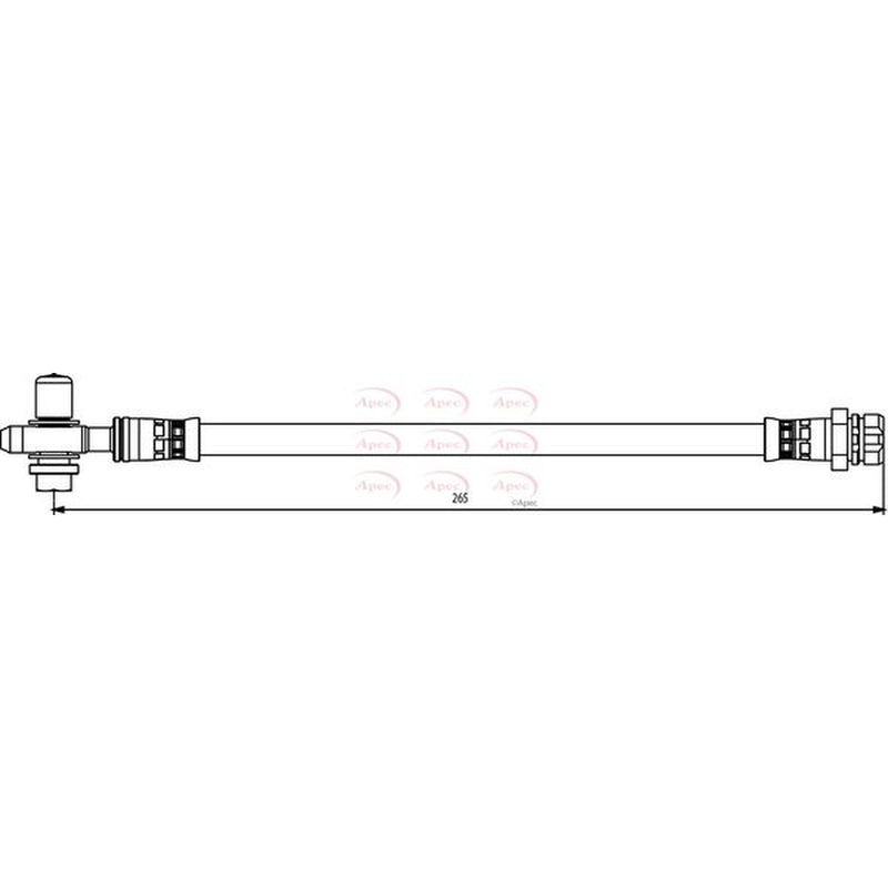 Apec Brake Hydraulic Hose Line Rear Right HOS3865