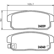 Mintex Rear Brake Pad Set MDB2588