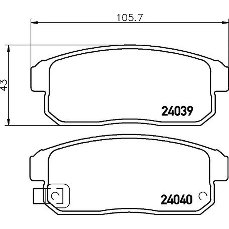 Mintex Rear Brake Pad Set MDB2588