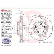 Brembo 2 x Rear Brake Discs 09.C878.21