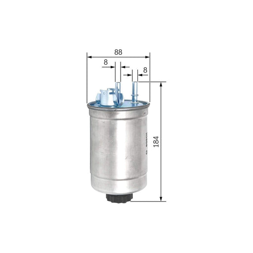 Genuine Bosch Car Fuel Filter N6452 Fits Fiat Doblo Cargo - 1.9 - 00-05 04509064 Bosch  - Town Parts