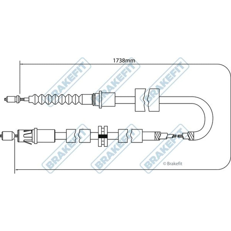 Apec Handbrake Cable Left Rear BBC3162