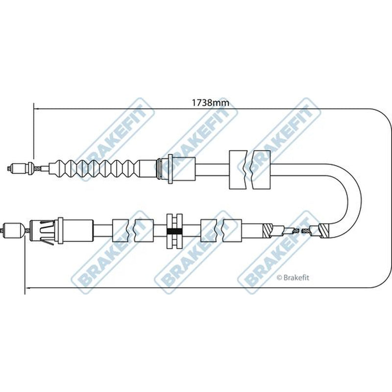 Apec Handbrake Cable Left Rear BBC3162