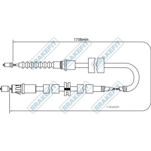 Apec Handbrake Cable Left Rear BBC3162