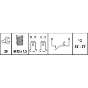 Hella Radiator Fan Temperature Switch Connectors 6ZT 007 800-031