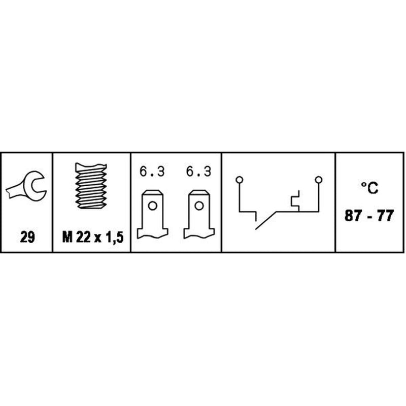 Hella Radiator Fan Temperature Switch Connectors 6ZT 007 800-031