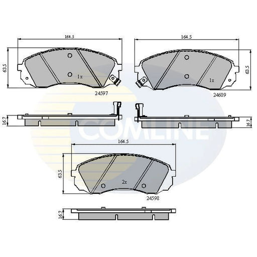 Comline 4 x Front Brake Pad Set CBP31782