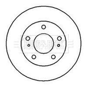 Borg & Beck 2 x Vented Front Brake Discs BBD4138