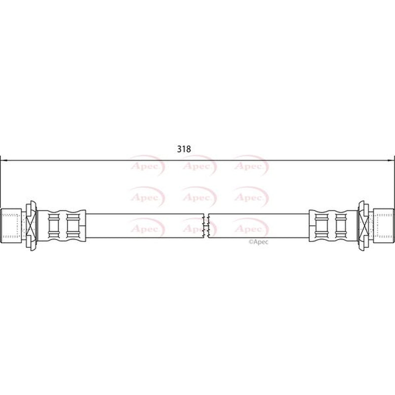 Apec Brake Hydraulic Hose Line Rear HOS4093