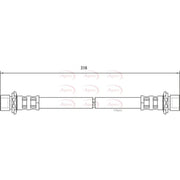 Apec Brake Hydraulic Hose Line Rear HOS4093