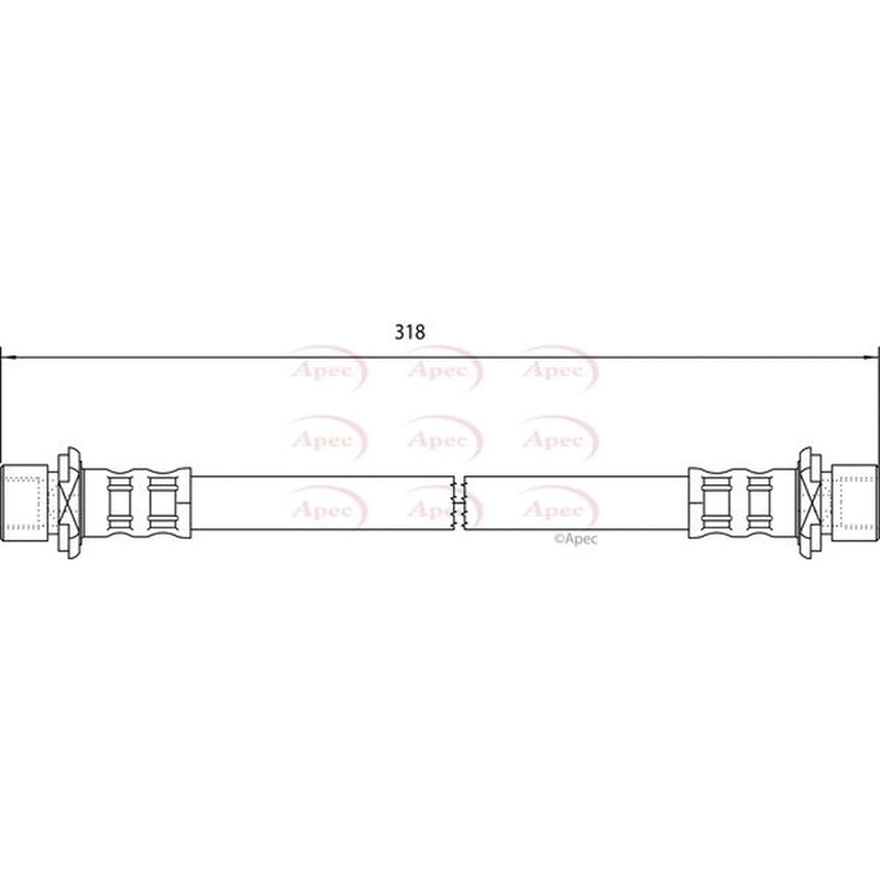 Apec Brake Hydraulic Hose Line Rear HOS4093