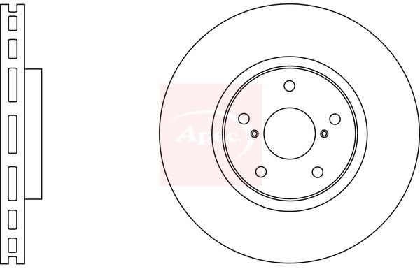 Apec 2 x Brake Disc Set Vented