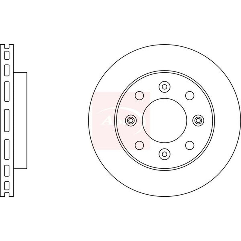 Apec 2 x Vented Front Brake Discs DSK2549