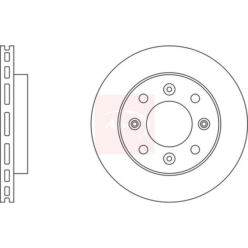 Apec 2 x Vented Front Brake Discs DSK2549