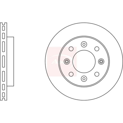 Apec 2 x Vented Front Brake Discs DSK2549