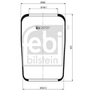 Febi Air Suspension Bellow 248mm 20727