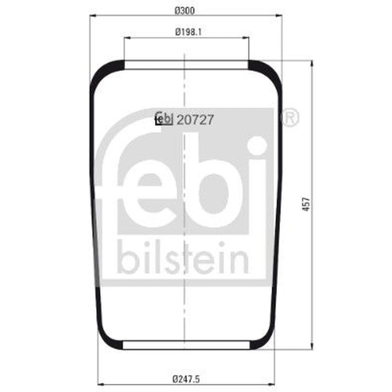Febi Air Suspension Bellow 248mm 20727