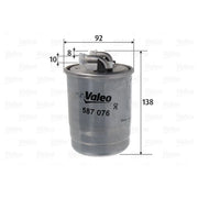 Valeo Fuel Filter Element 587076