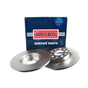 Borg & Beck 2 x Solid Rear Brake Discs BBD5204