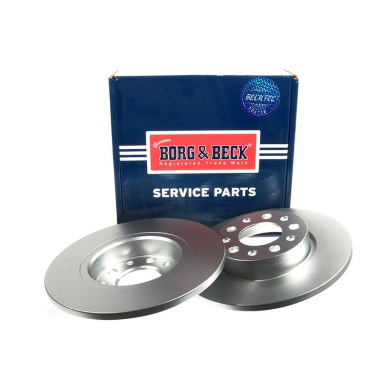 Borg & Beck 2 x Solid Rear Brake Discs BBD5204