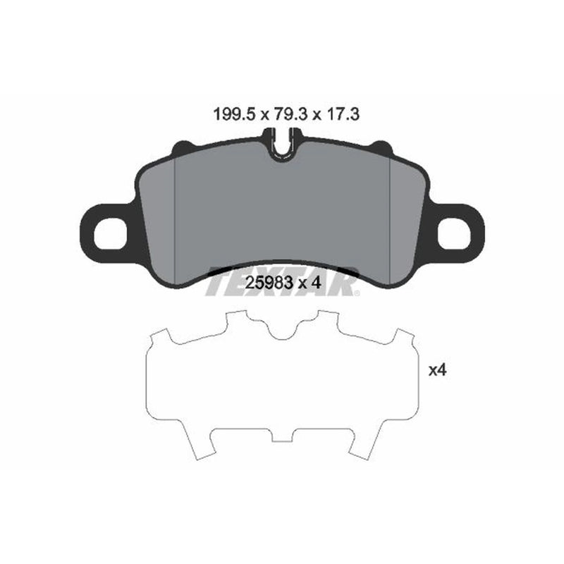 Textar Front Brake Pad Set 2598301